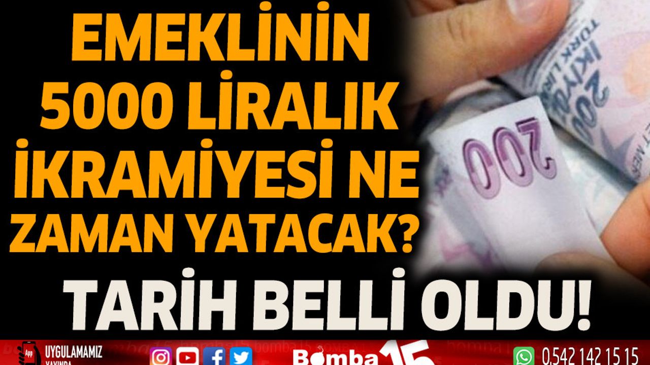 Emeklilere verilecek 5 bin liralık ikramiye 15 Kasım a kadar hesaplarda