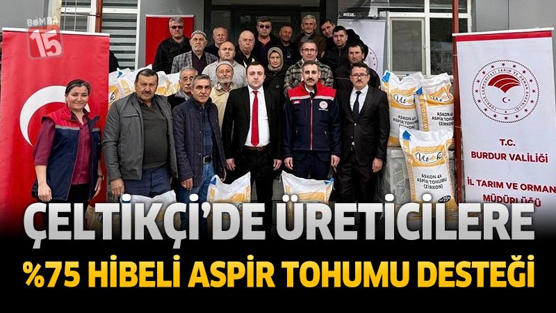 Çeltikçi’de Üreticilere %75 Hibeli Aspir Tohumu Desteği