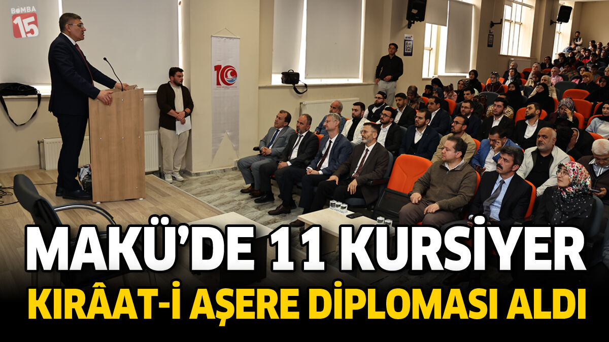 MAKÜ’de 11 Kursiyer Kırâat-i Aşere Diploması Aldı