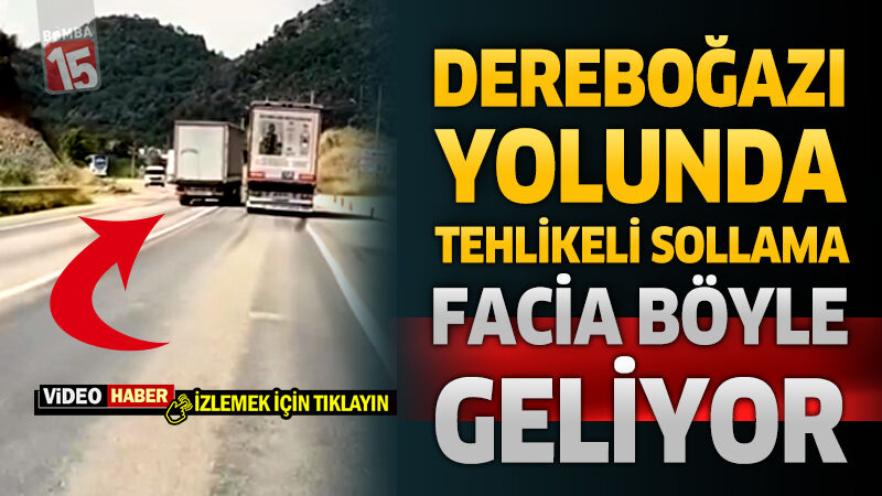 Burdur Dereboğazı Yolunda Tehlikeli Sollama Kamerada: Facia Böyle Geliyor