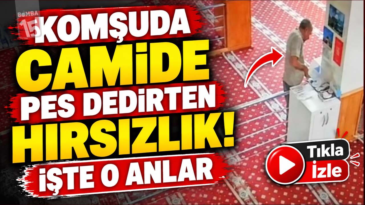 Komşuda Camide Pes Dedirten Hırsızlık! İşte O Anlar
