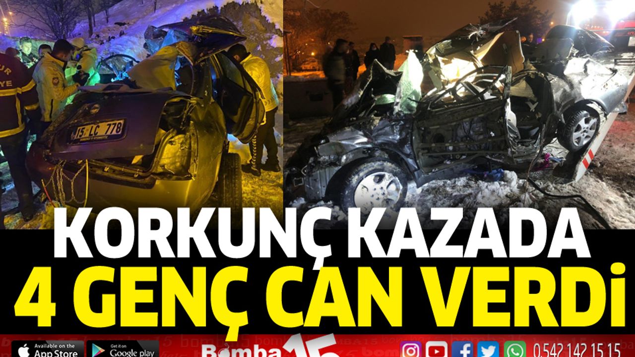 Burdur'da feci kaza: 4 genç hayatını kaybetti