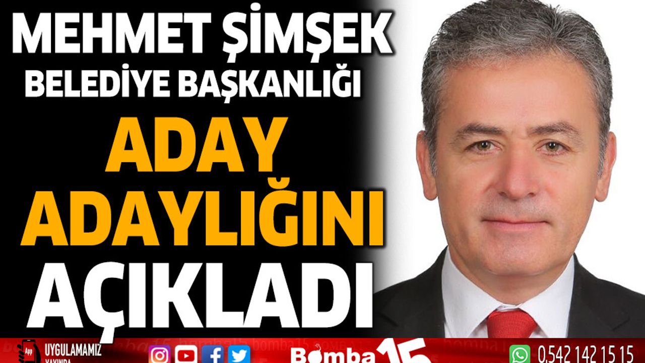 Mehmet Şimşek Aday Adaylığını Açıkladı Burdur Haber Burdur Haberleri Burdur Gündem Burdur