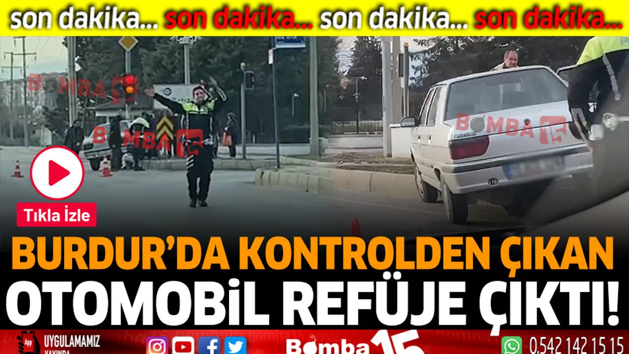 Burdur'da tafik kazası! Kontrolünü kaybetti, refüje çıktı