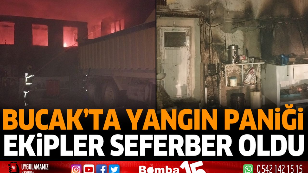 Bucak'ta yangın paniği ekipler seferber oldu