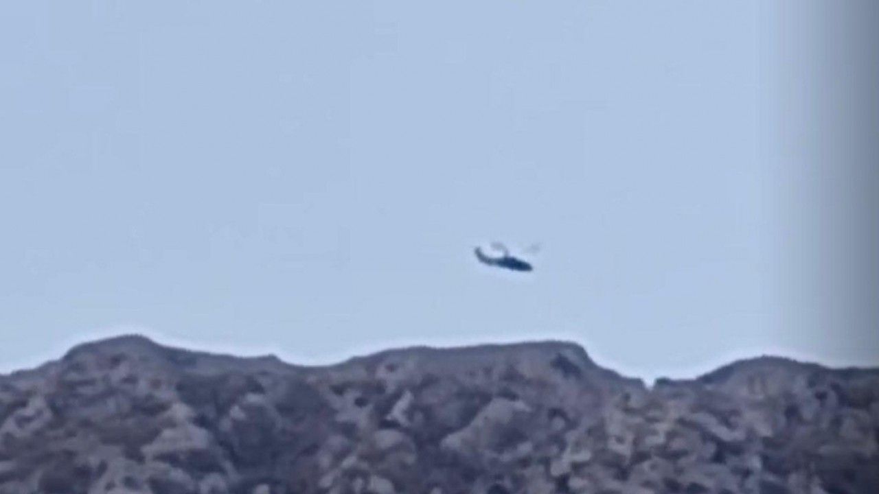 Dağda mahsur kalan 2 kişi askeri helikopterle kurtarıldı