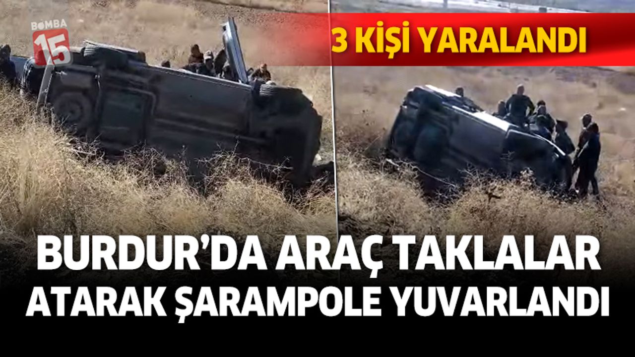 Burdur'da feci trafik kazası: 3 kişi ağır yaralı
