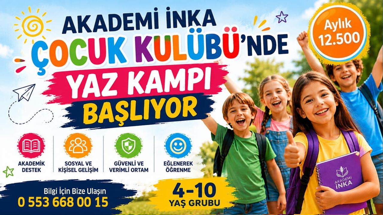 Burdur Akademi İnka Çocuk Kulübü'nde Yaz Kampı Başlıyor!..