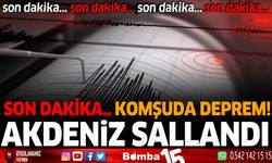 komşuda 4,1 büyüklüğünde deprem!