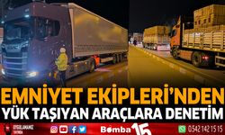 Emniyet Ekipleri'nden yük taşıyan araçlara denetim