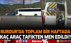 Burdur'da toplam kaç araç trafikten men edildi