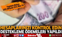 Hesaplarınızı kontrol edin destekleme ödemeleri yapıldı