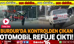 Burdur'da tafik kazası! Kontrolünü kaybetti, refüje çıktı