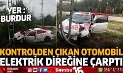 Burdur'da trafik kazası, 2 yaralı