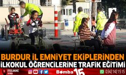 Burdur İl Emniyet Ekiplerinden ilkokul öğrencilerine trafik eğitimi