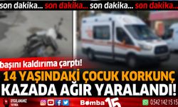 Burdur'da 14 yaşındaki motosiklet sürücüsü ağır yaralandı!