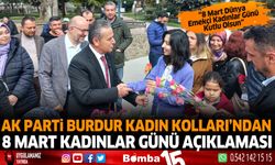AK Parti Burdur Kadın Kolları'ndan 8 mart kadınlar günü açıklaması