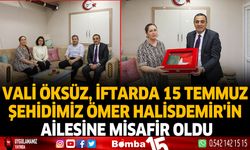 Vali Öksüz, Şehit Ömer Halisdemir'in ailesine misafir oldu