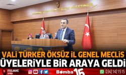 Vali Türker Öksüz İl Genel Meclis üyeleriyle bir araya geldi