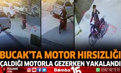 Bucak'ta motosiklet hırsızlığı çaldığı motorla gezerken yakalandı