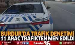 Burdur'da trafik denetimi 11 araç trafikten men edildi