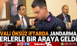 Vali Öksüz İftarda Jandarma Erlerle Bir Araya Geldi