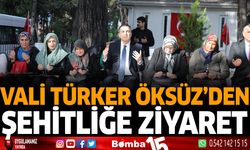 Vali Türker Öksüz'den Şehitliğe Ziyaret