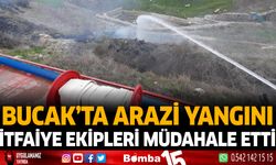 Bucak'ta Arazi Yangını İtfaiye Ekipleri Müdahale Etti