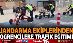 Jandarma Ekiplerinden Öğrencilere Trafik Eğitimi