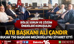 ATB Başkanı Ali Çandır, Bucak TSO Başkanı Meçikoğlu'nu ziyaret etti