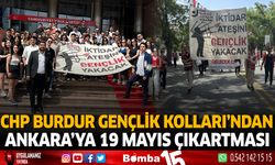 CHP Burdur Gençlik Kolları'ndan Ankara'ya 19 Mayıs Çıkartması
