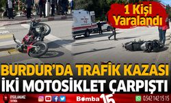 Burdur'da Trafik Kazası İki Motosiklet Çarpıştı 1 kişi yaralandı