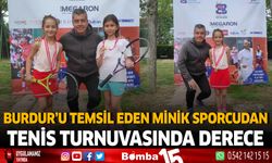 Burdur'u temsil eden minik sporcudan tenis turnuvasında derece