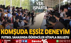 Komşuda eşsiz deneyim futbol sahasında öğrenciler kitapla buluştu