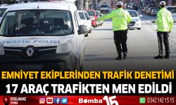 Burdur'da trafik denetimi 17 araç trafikten men edildi