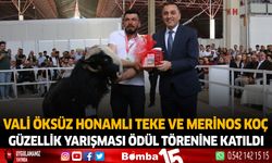 Vali Türker Öksüz, Honamlı Teke ve Merinos Koç güzellik yarışması ödül törenine katıldı