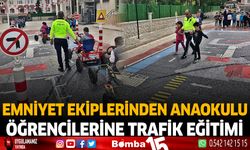 Emniyet Ekiplerinden Anaokulu Öğrencilerine Trafik Eğitimi