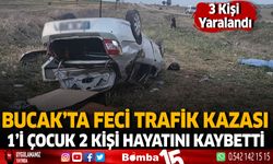Bucak'ta Feci Trafik Kazası 1'i Çocuk 2 Kişi Hayatını Kaybetti