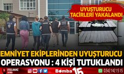 Emniyet Ekiplerinden Uyuşturucu Operasyonu 4 Kişi Tutuklandı