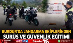Burdur'da Jandarma Ekiplerinden Sürüş ve Güvenlik Eğitimi