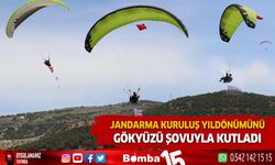 Jandarma kuruluşunun 185. yılında gökyüzünde şov yaptı