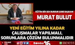 Burdur Eğitim Bir Sen Burdur Şube Başkanı Murat Bulut basın açıklaması yaptı