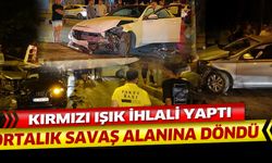 Kırmızı ışık ihlali yapan lüks araç, ortalığı savaş alanına çevirdi