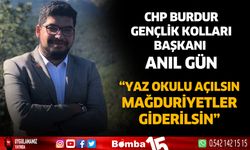 CHP Burdur Gençlik Kolları Başkanı Anıl Gün’den basın açıklaması