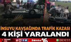 Burdur İnsuyu Kavşağında trafik kazası... 4 kişi yaralandı...