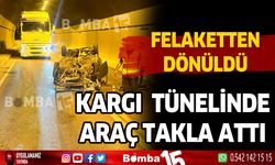 Burdur Kargı tünelinde araç takla attı