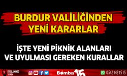 Burdur Valiliği yeni piknik alanları ve uyulacak kuralları duyurdu