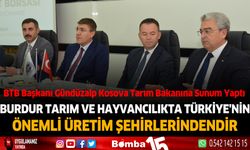 BTB Başkanı Gündüzalp Kosova Tarım Bakanına sunum yaptı