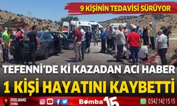 Tefenni'deki kazadan acı haber. 1 kişi hayatını kaybetti