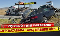 3 otomobilin karıştığı kazada 1 kişi öldü 4 kişi yaralandı